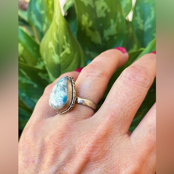 NWT 925 Sterling silver plated Woman green Ring Size 7 - Picture 5 of 17